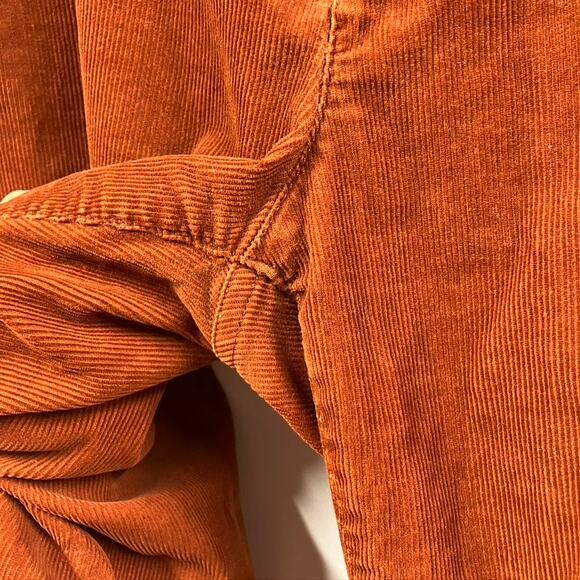 Talbots Petites Women 8p Signature Stretch Corduroy Straight Pants Orange Preppy - Picture 6 of 15